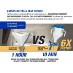 Пистолет за нанасяне на финишни шпакловки, и декоративни мазилки FastFinish Pressure-Boosted Hopper Gun - Image 3